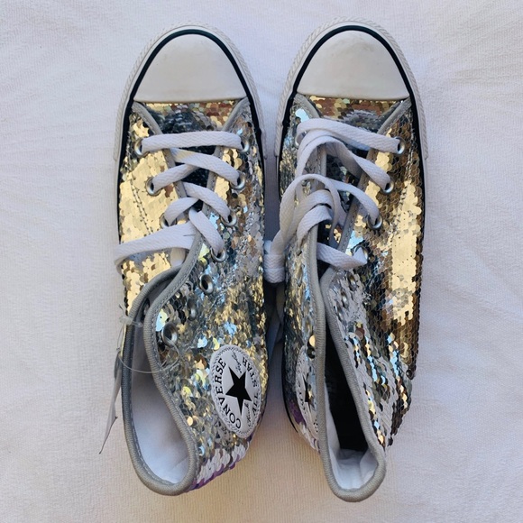 Converse All Star Chuck Taylor Sequin High-Tops - Picture 4 of 5